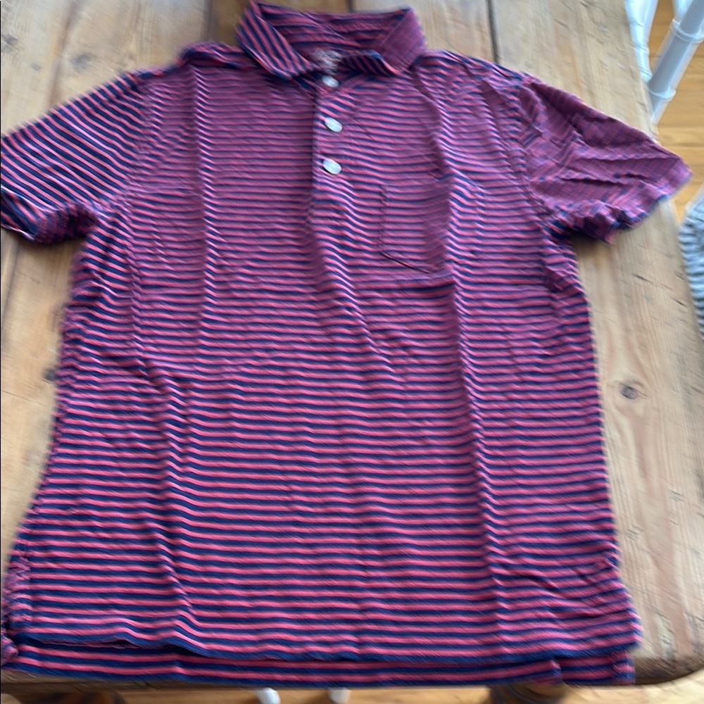 Striped Red and Blue Polo Shirt